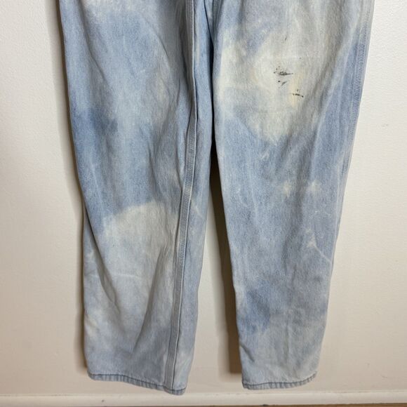 Carhartt Overalls ladies 28x32 Denim Distressed Workwear Utility Painter - Picture 4 of 14